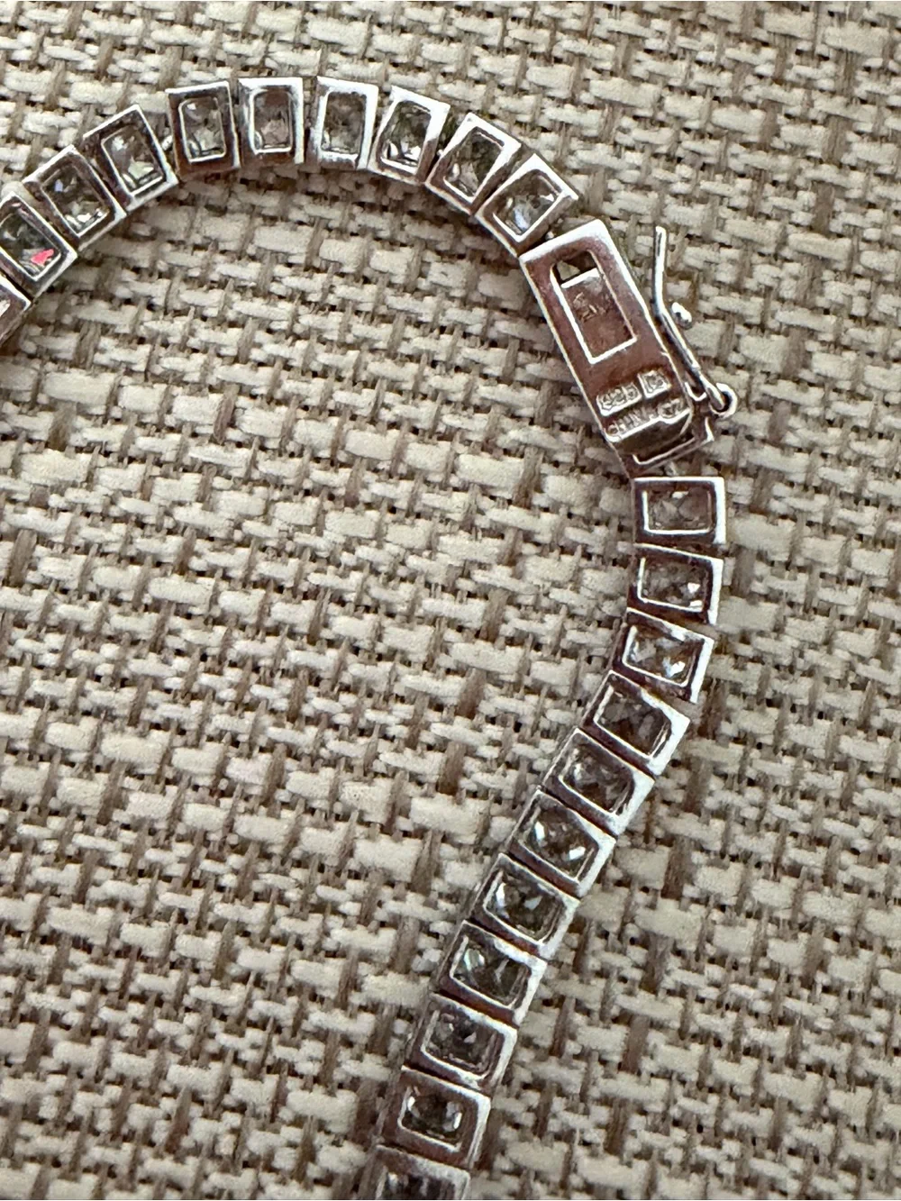 Classic Silver-Tone Crystal Tennis Necklace - Silver like brand new. Never worn